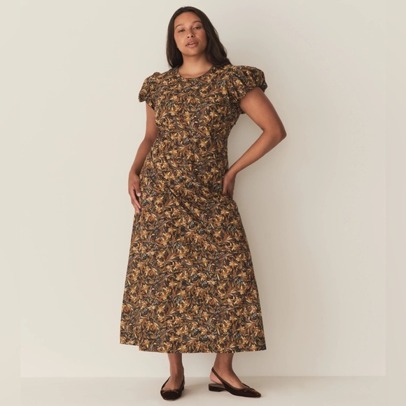 Doen Dresses & Skirts - Doen Rhodia Dress in Noir Narcissus Floral